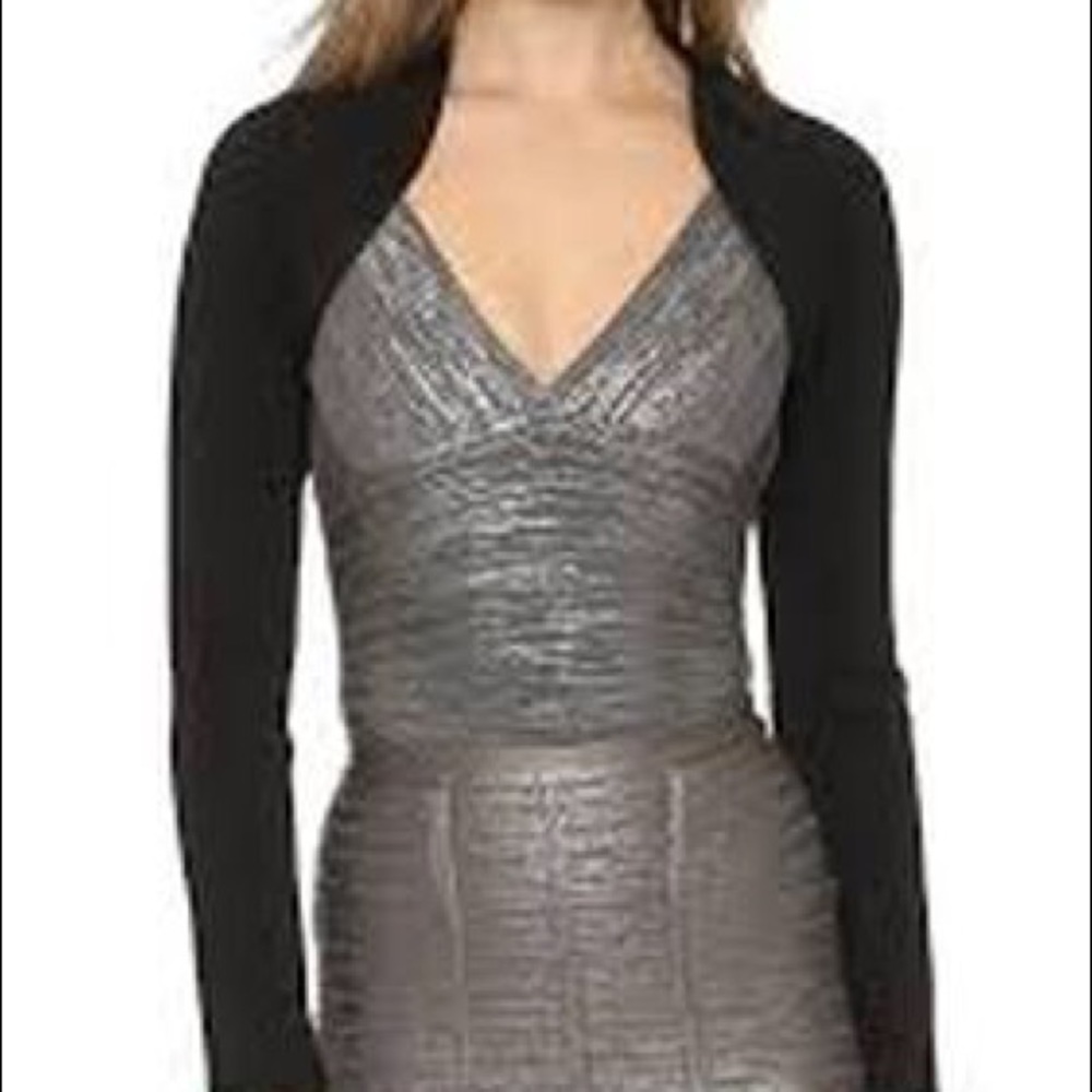 Herve Leger black longsleeve bolero jacket XS/S